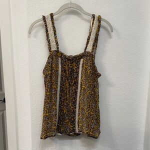 Anthropologie Yellow Paisley Women's Top